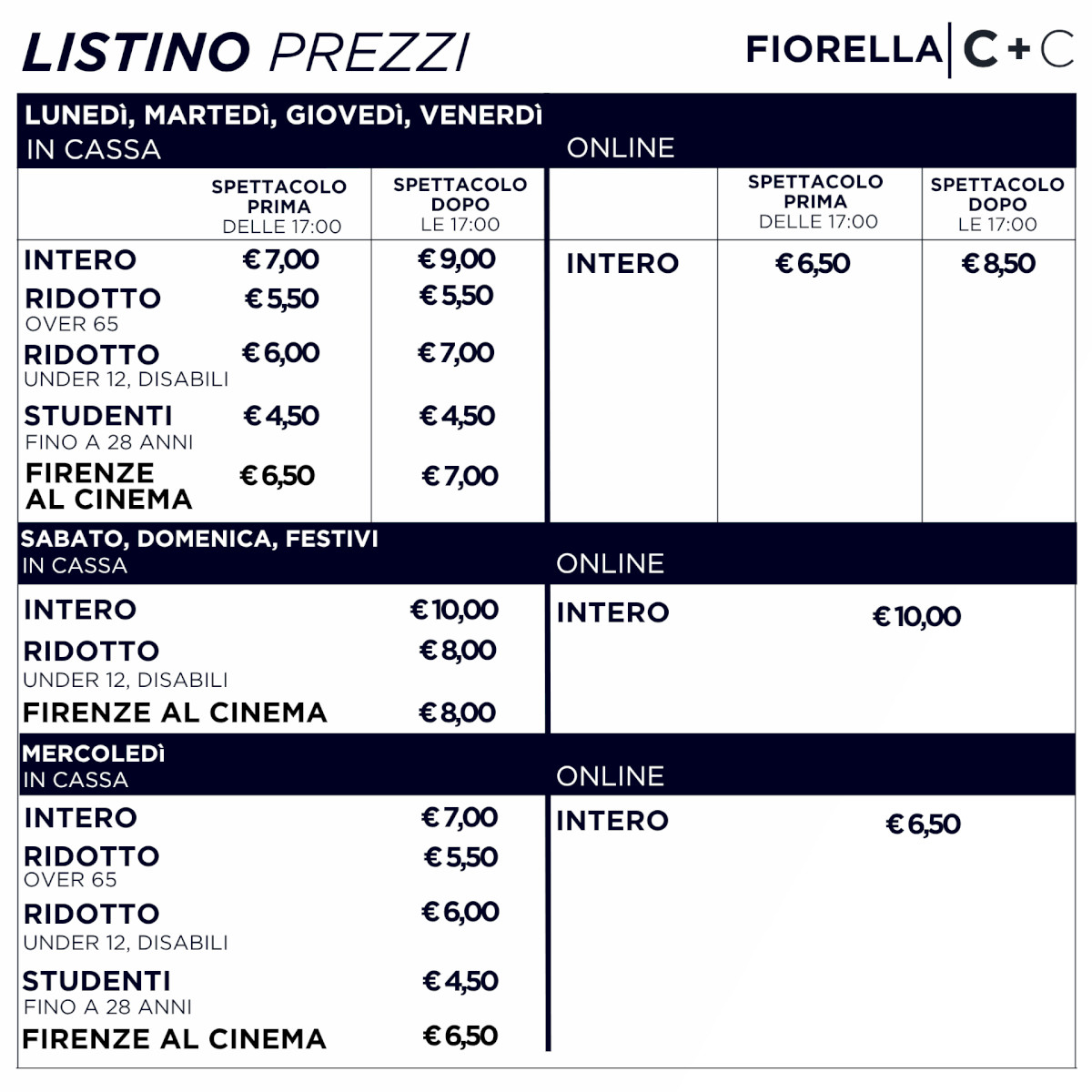 prezziario fiorella