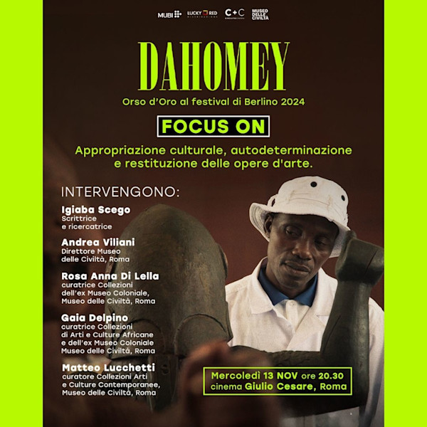Appropriazione culturale, autodeterminazione e restituzione delle opere d'arte x Dahomey x Igiaba Scego, Andrea Viliani, Rosa Anna di Lella, Gaia Delpino, Matteo Lucchetti
